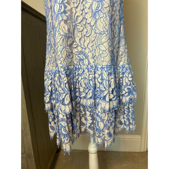 Eliza j | Blue/Neutral Lace Shift Dress | Medium - Picture 7 of 16